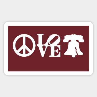 Peace Philadelphia Love Liberty Bell Peace Love Philly Fan Favorite Magnet